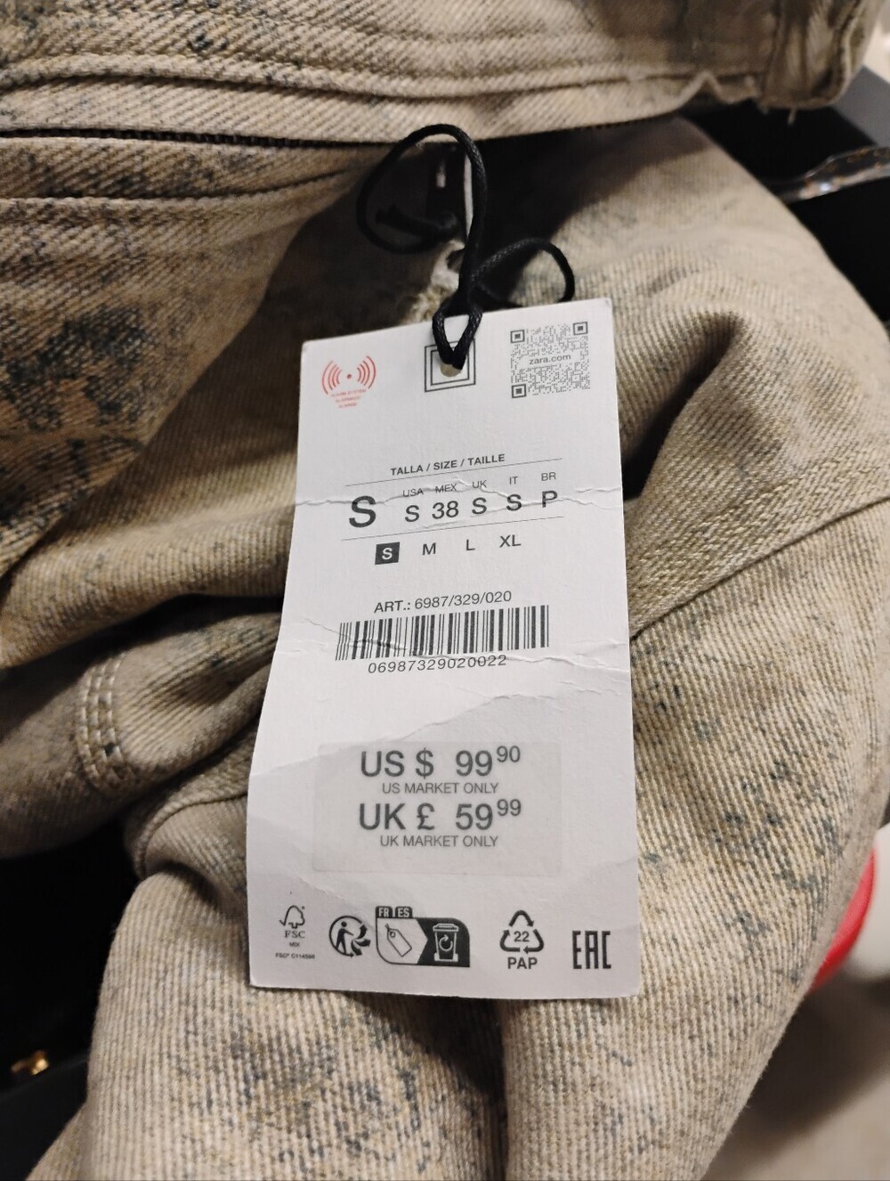 Zara Denim Bomber Jacket - Picture 10 of 10